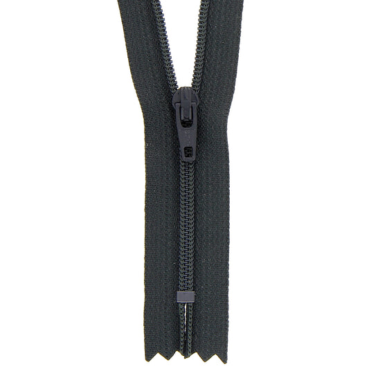 Milward slate grey 50cm nylon dress zip with label