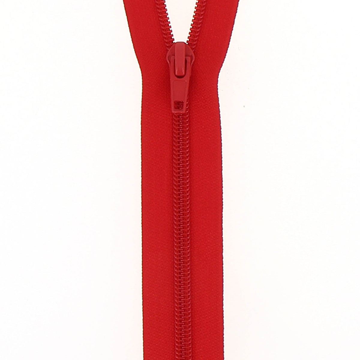 Red Milward nylon open end zip, 65cm long
