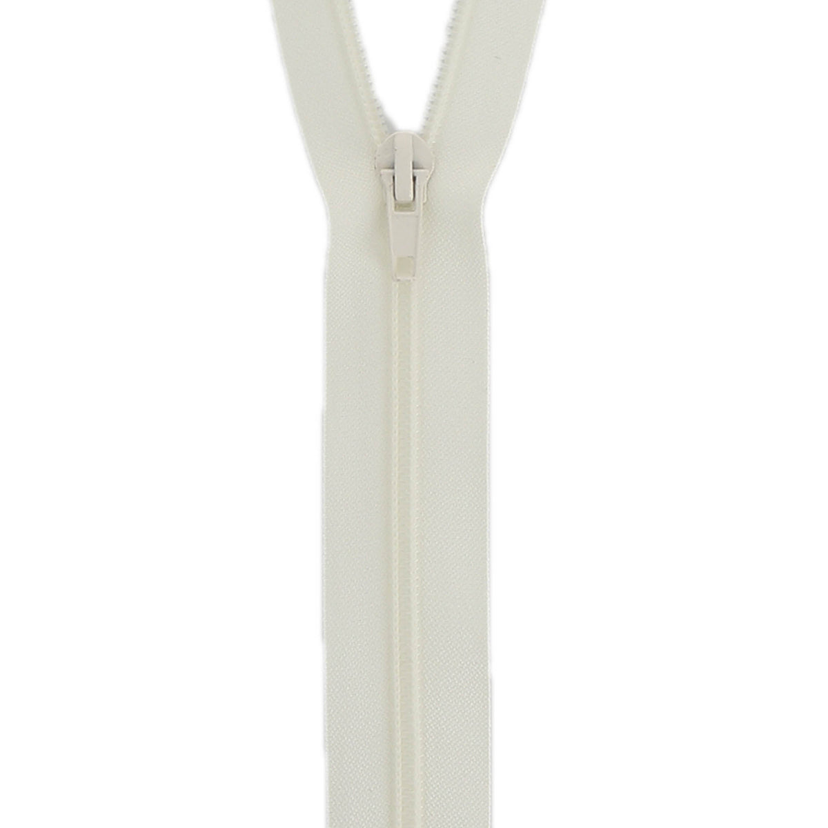 Cream Milward nylon open end zip, 70cm