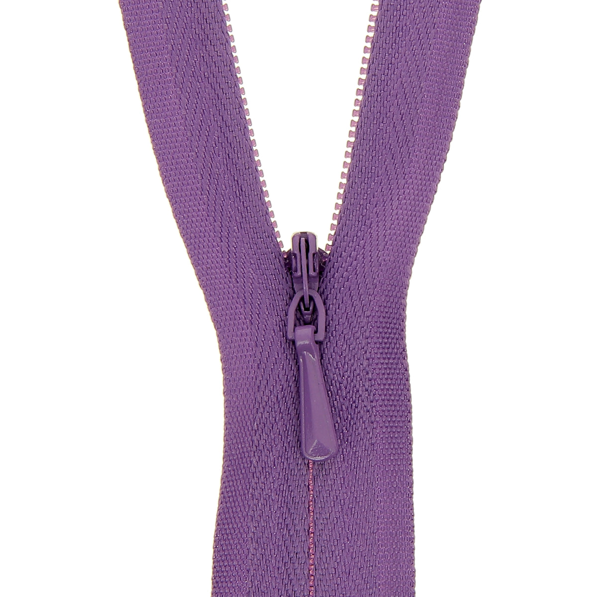 Mauve Milward concealed closed-end zip, 25cm