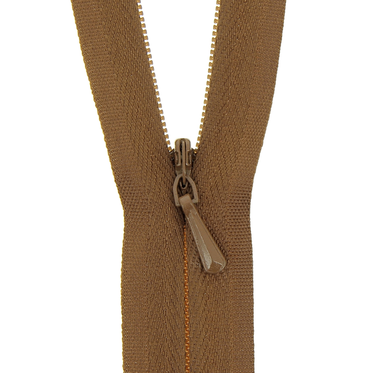 Rich Brown Milward 40cm concealed zip with closed end
