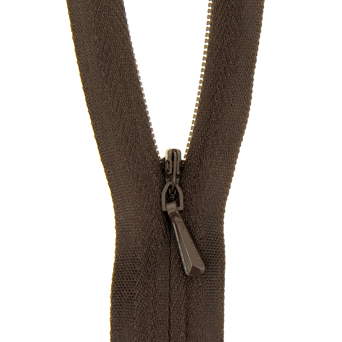 Milward dark brown 60cm concealed zip