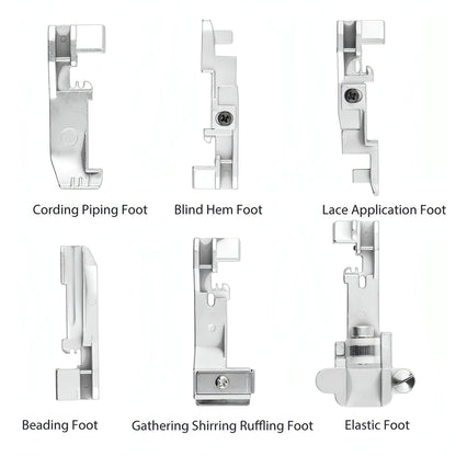 6-Piece Overlocker Foot Set for Singer Machines