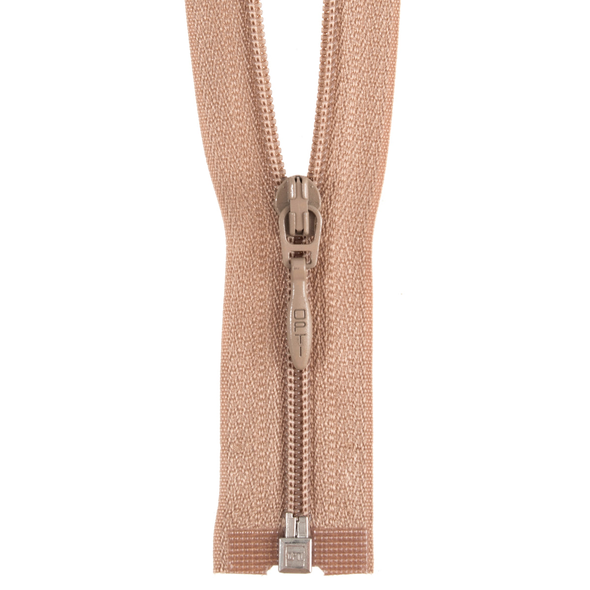 Opti beige open end polyester zip 50cm