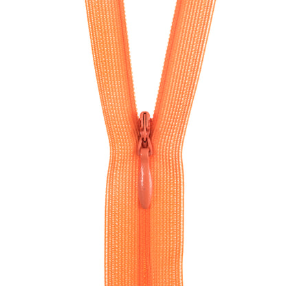 Opti orange concealed polyester zip 20cm