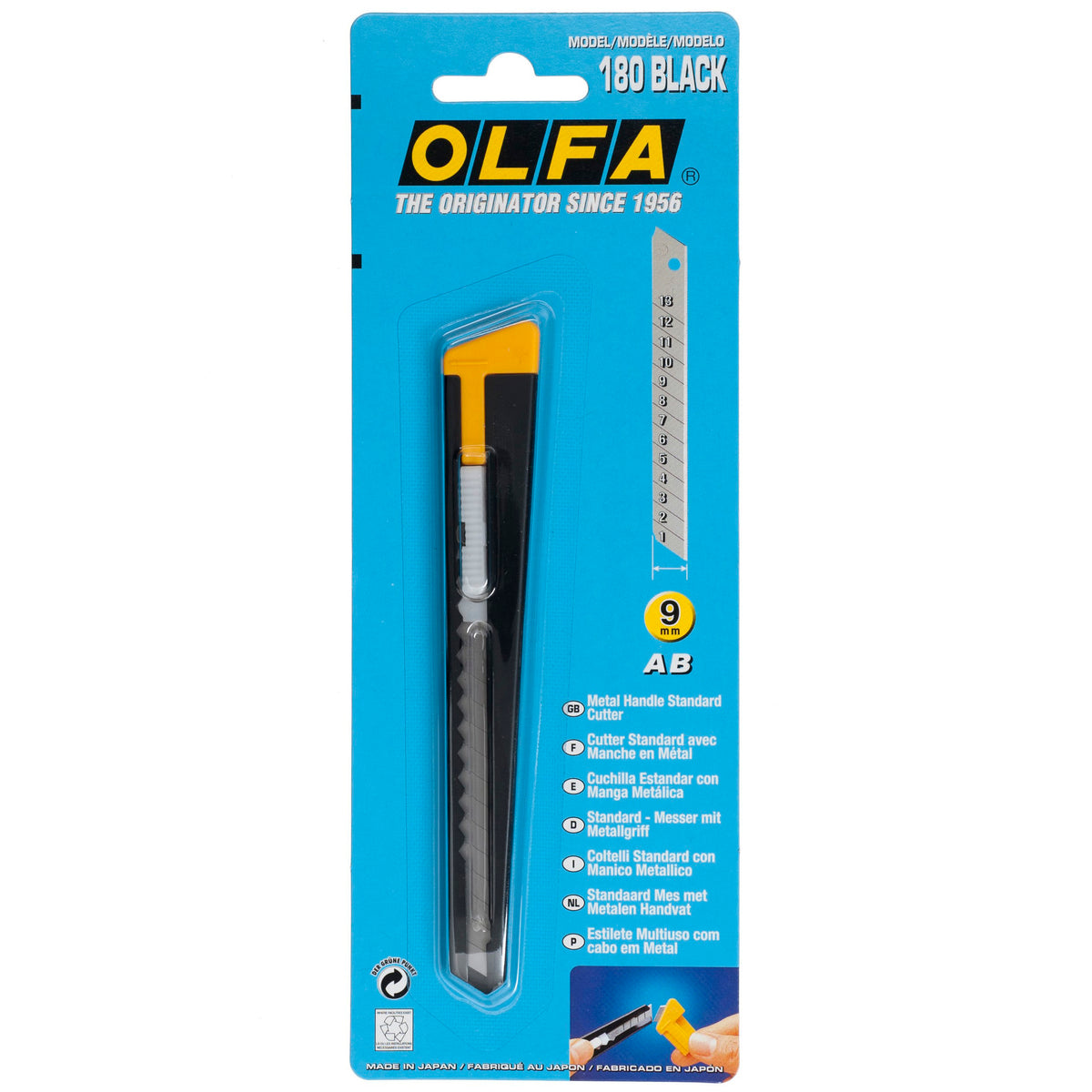 Olfa utility knife with snap-off blade