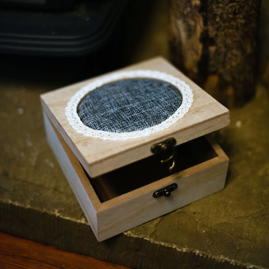 Wooden Chesterfield Trinket Box
