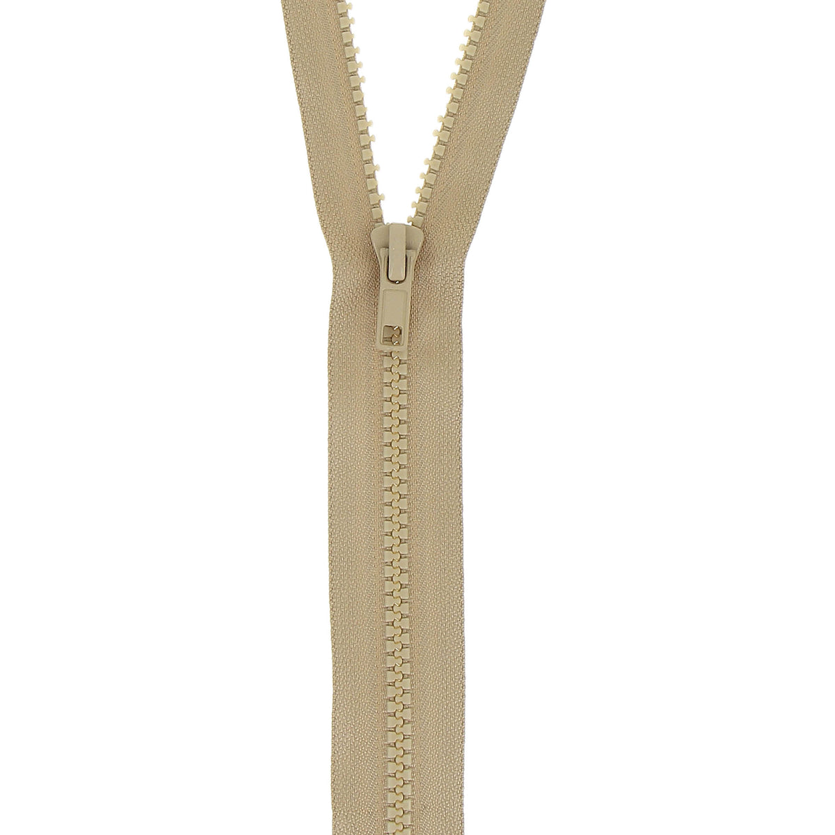 Fawn Milward 25cm chunky open end zip with plastic teeth