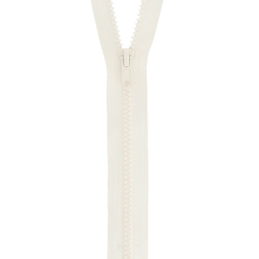 Cream Milward chunky open end zip, 40cm