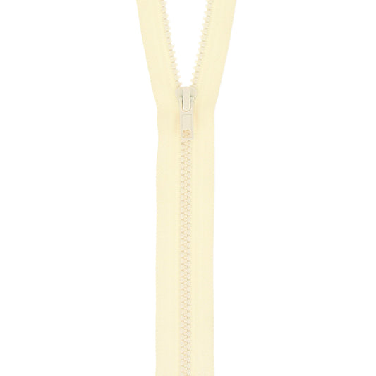 Beige Milward chunky open end zip, 40cm