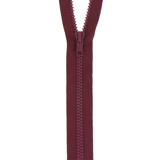 Burgundy Milward chunky open end zip, 50cm