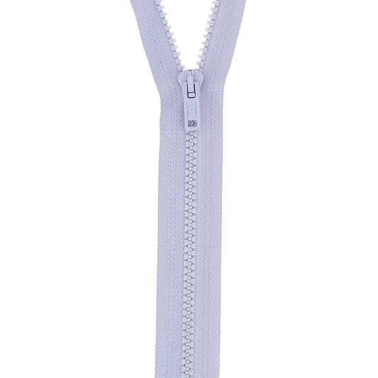 Lilac chunky open-end zip with plastic teeth, 50cm long