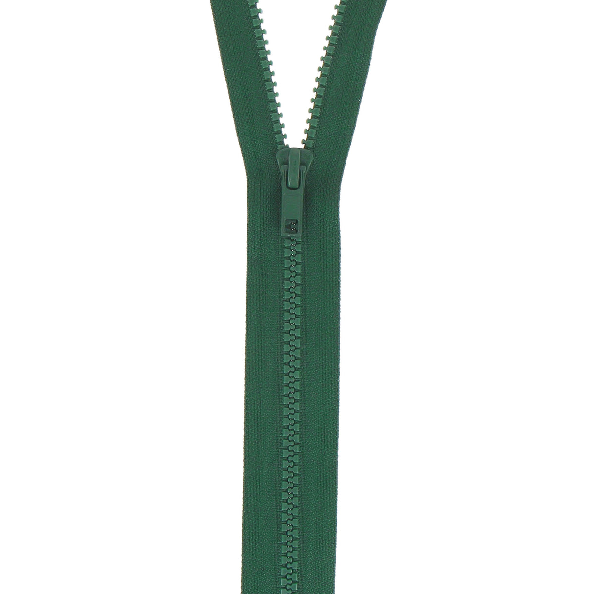 Bottle Green chunky open-end zip with plastic teeth, 50cm long