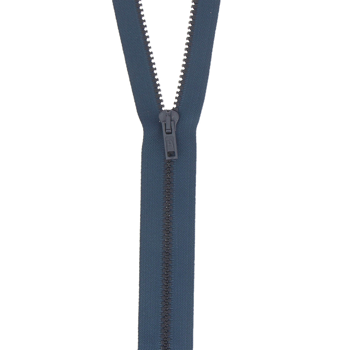 Navy chunky open-end zip with plastic teeth, 50cm long