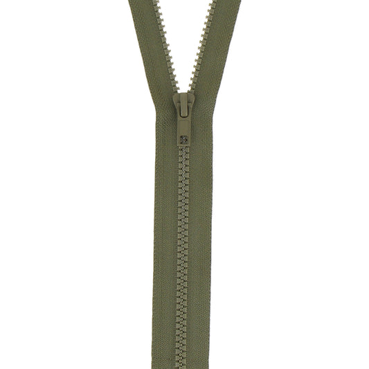 Moss chunky open-end zip with plastic teeth, 50cm long