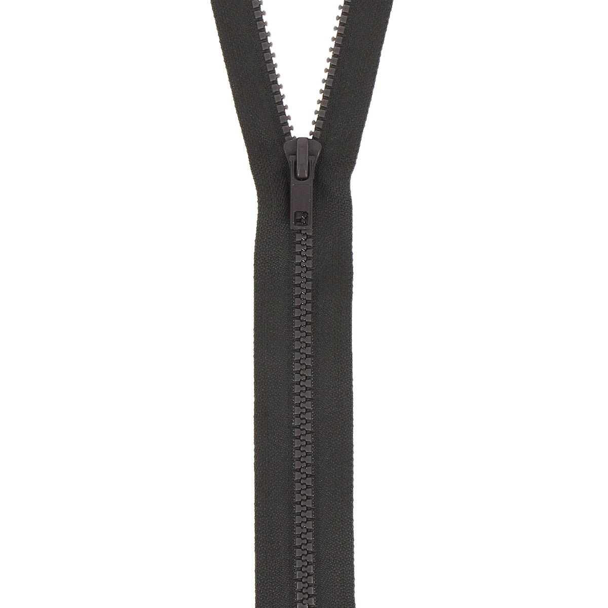 Dark Brown Milward chunky open-end zip with plastic teeth, 60cm