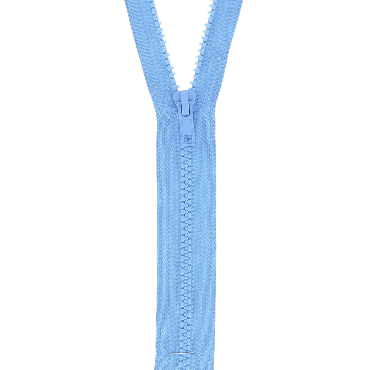 Saxe Blue Milward chunky open-end zip with plastic teeth, 70cm
