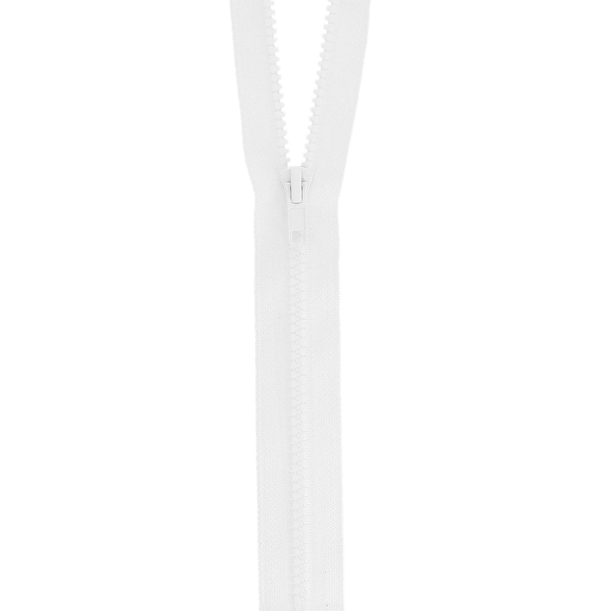 Milward white chunky open-end zip, 80cm