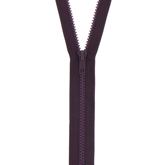 Grape Milward chunky open-end zip with plastic teeth