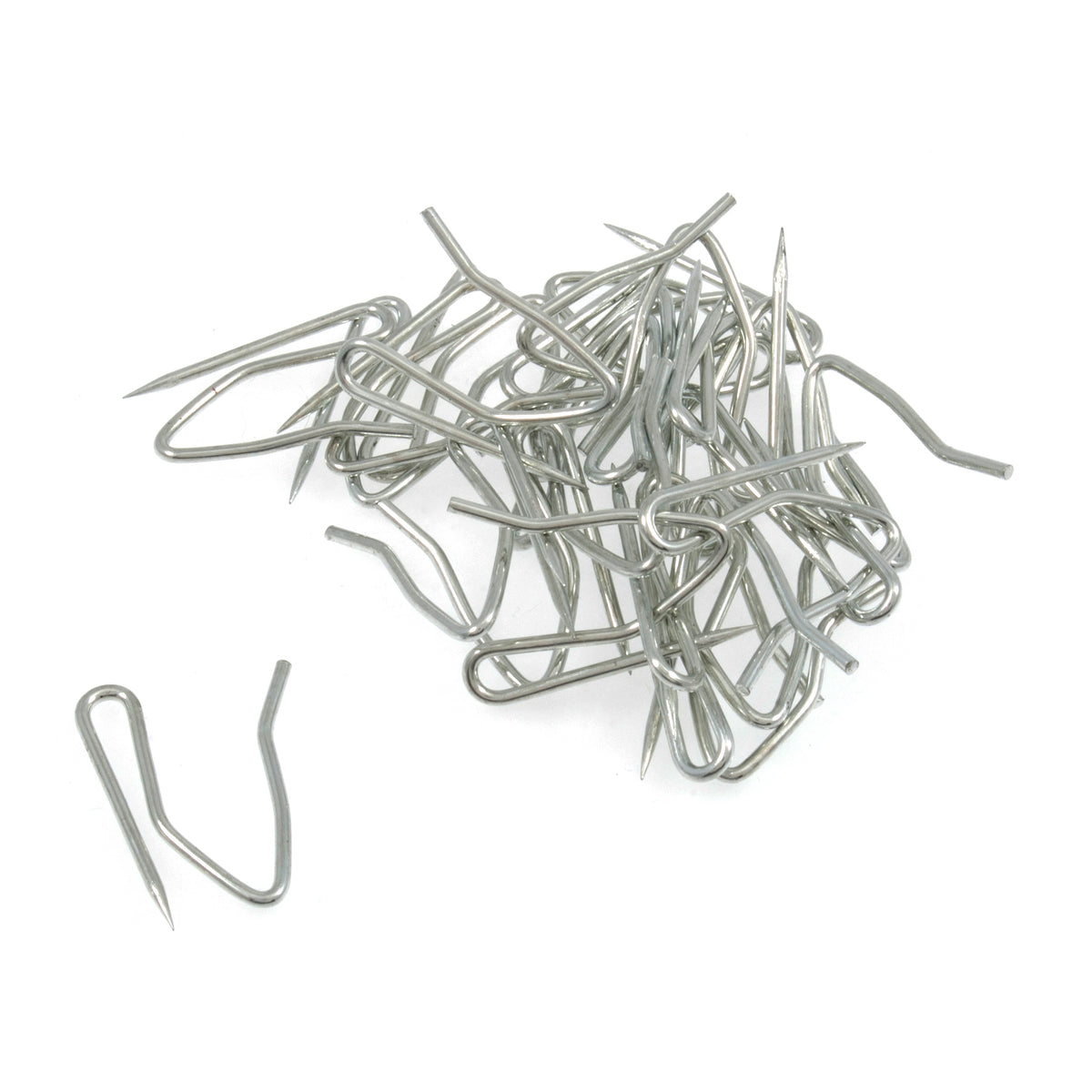 Pack of silver Milward curtain pin hooks