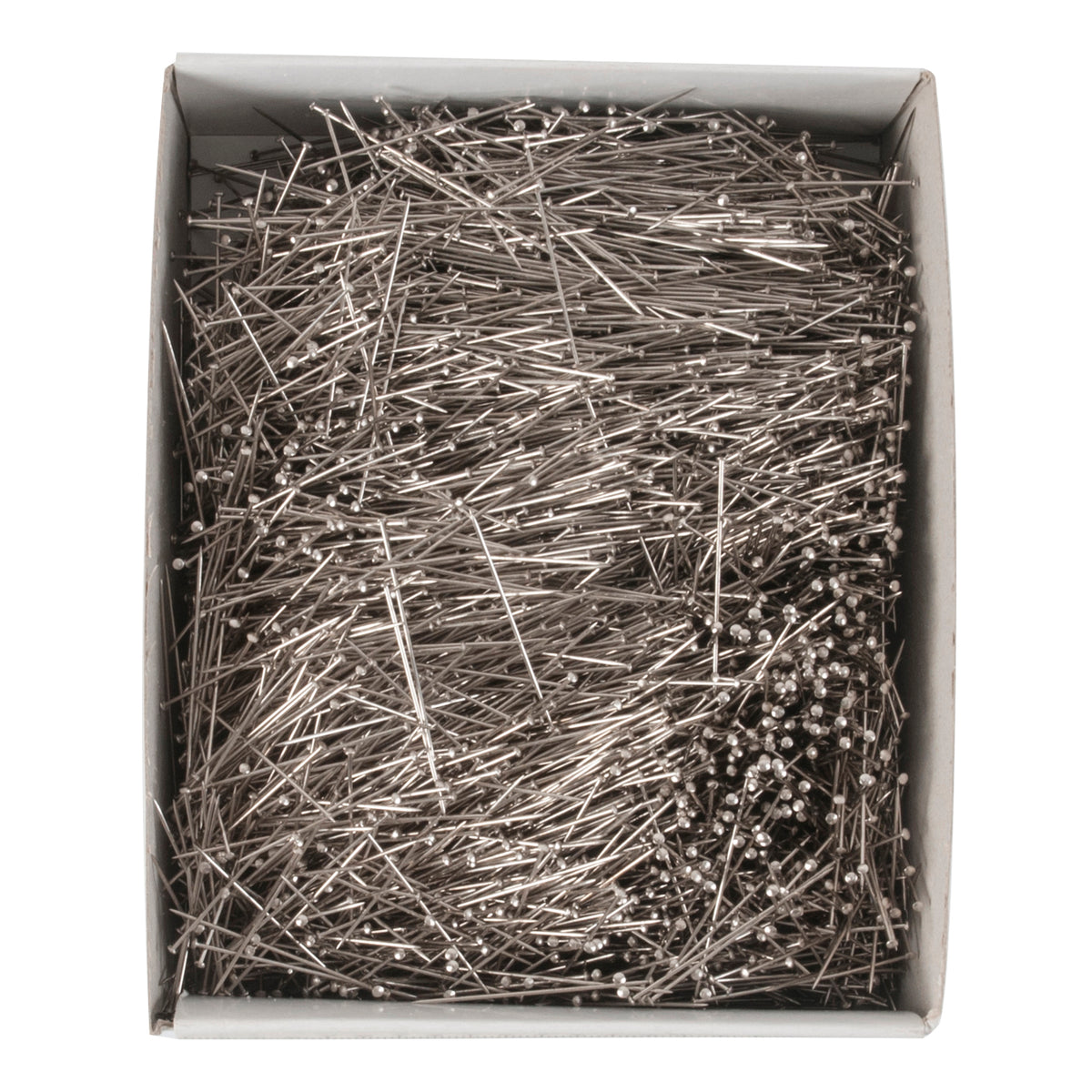 Box of Milward silver straight pins 32mm