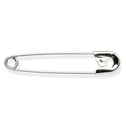 Box of silver safety pins, 34mm
