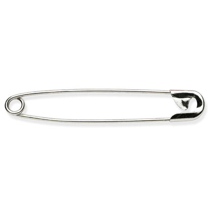 Box of silver safety pins, 55mm