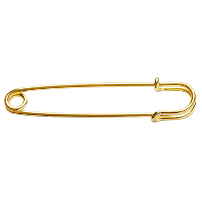 Two gold 75mm Milward kilt pins in packaging