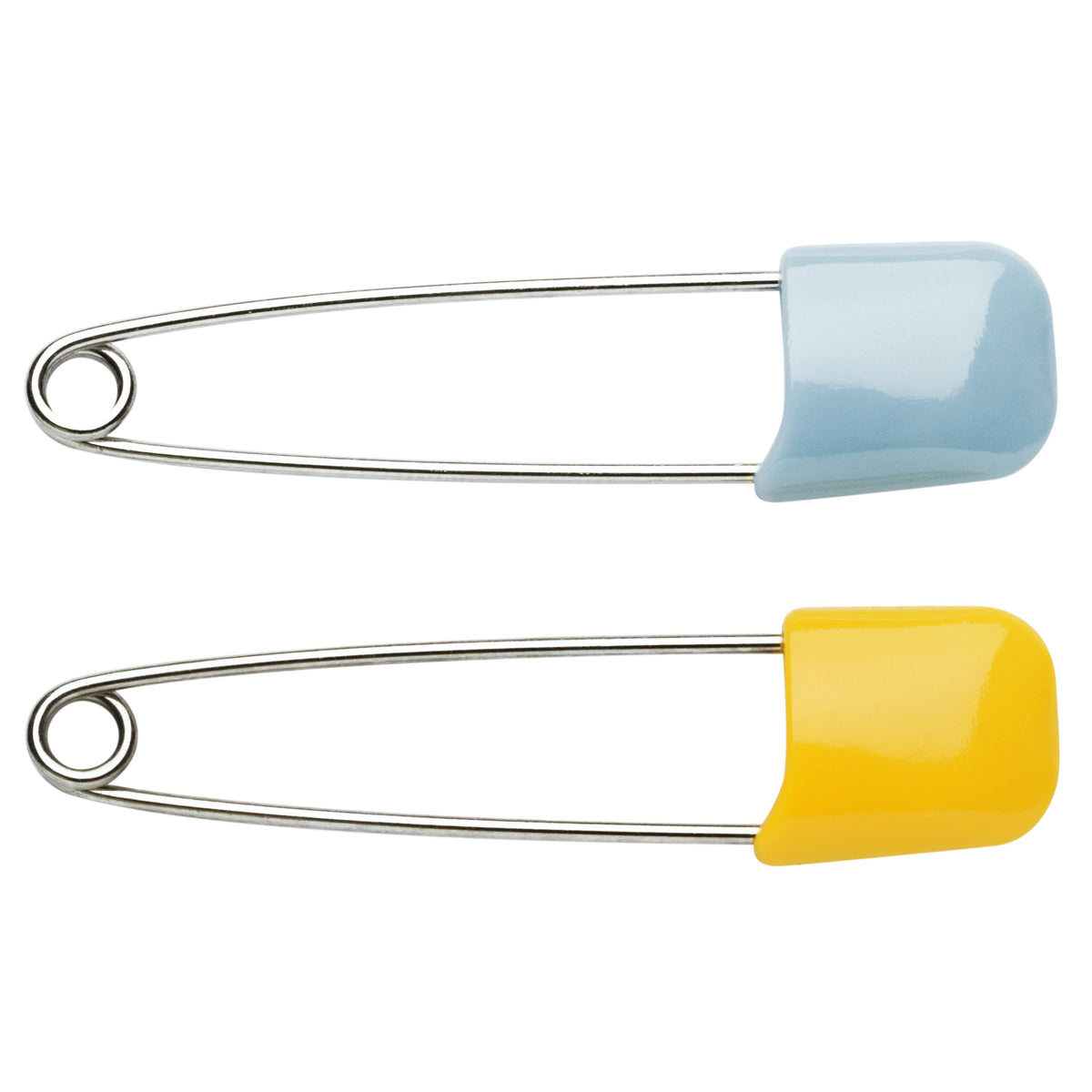 Four Milward nappy pins in assorted colours