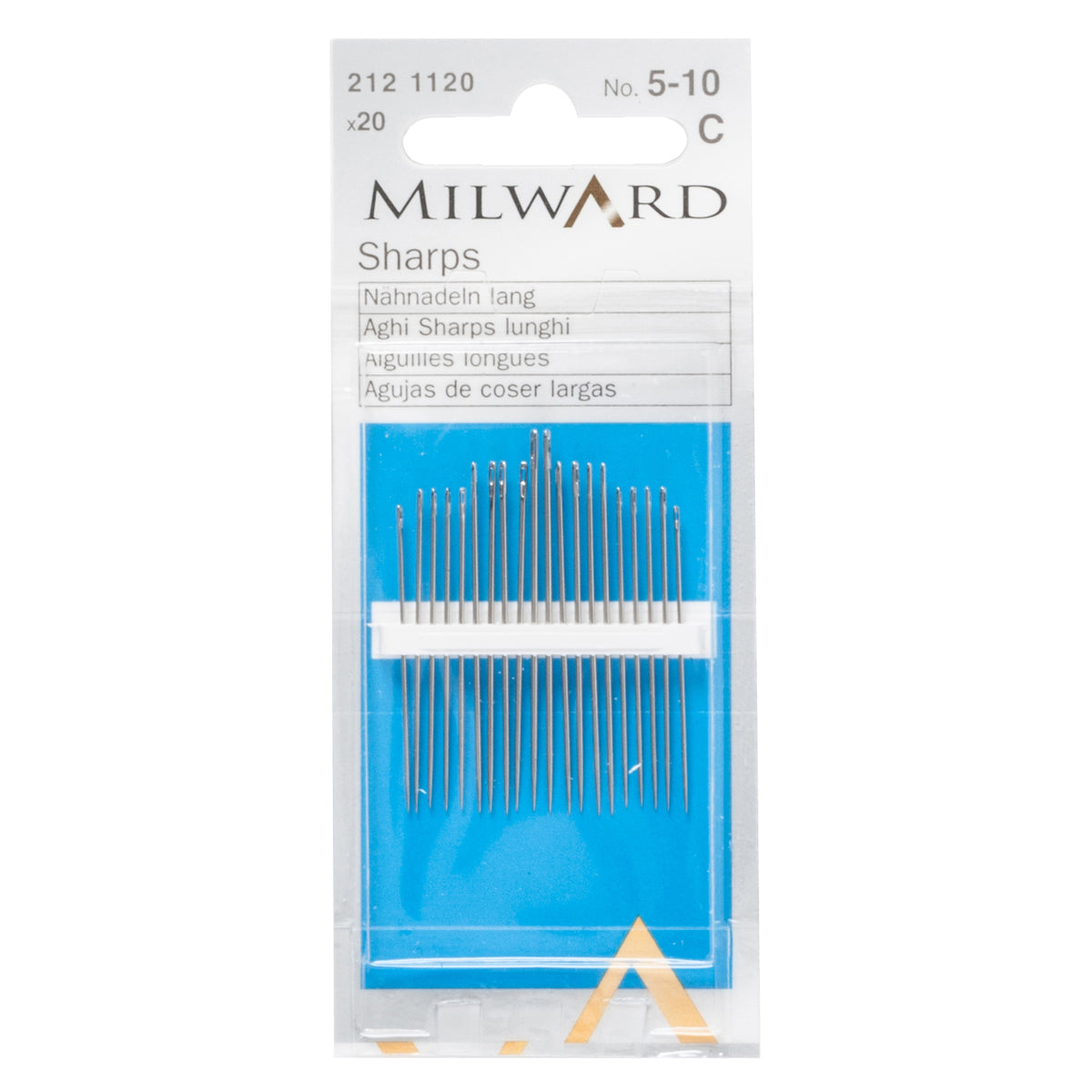 Packet of Milward sharps hand sewing needles