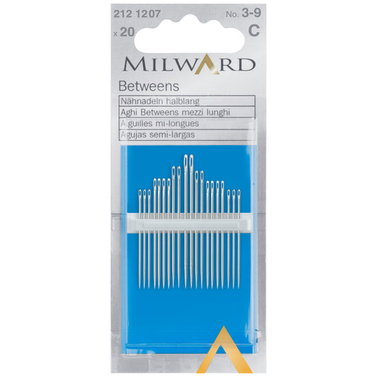 Packet of Milward betweens quilting needles