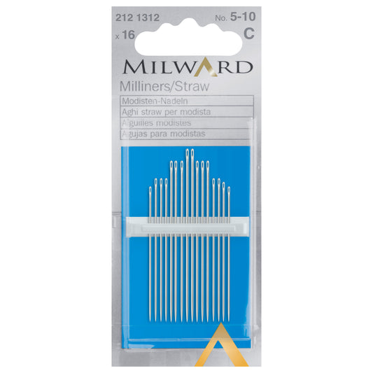 Packet of Milward straw milliners hand sewing needles
