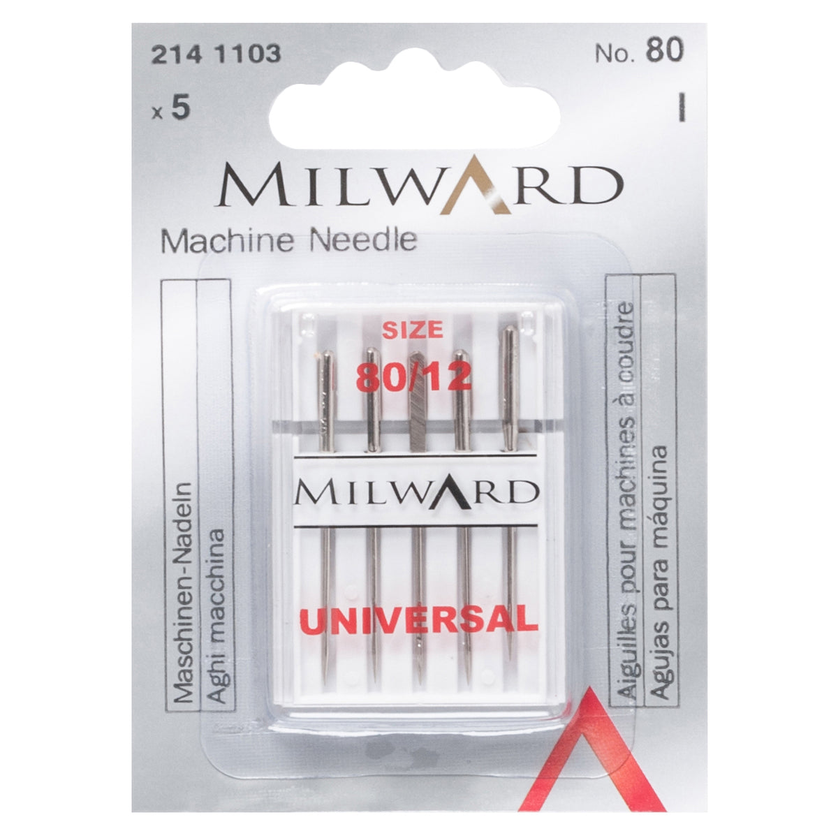 Pack of Milward universal sewing machine needles