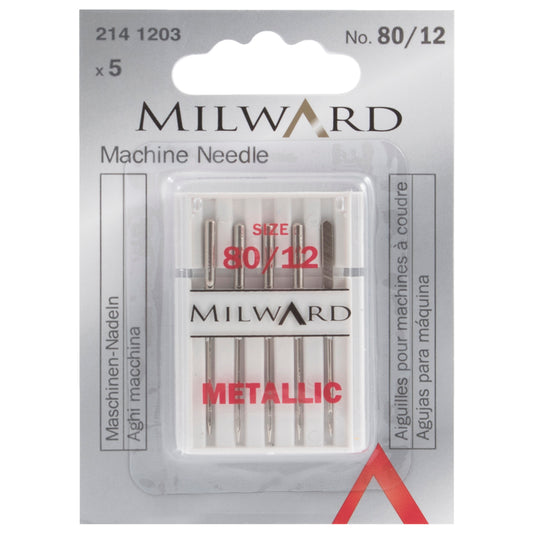 Pack of Milward Metalfil sewing machine needles size 80/12