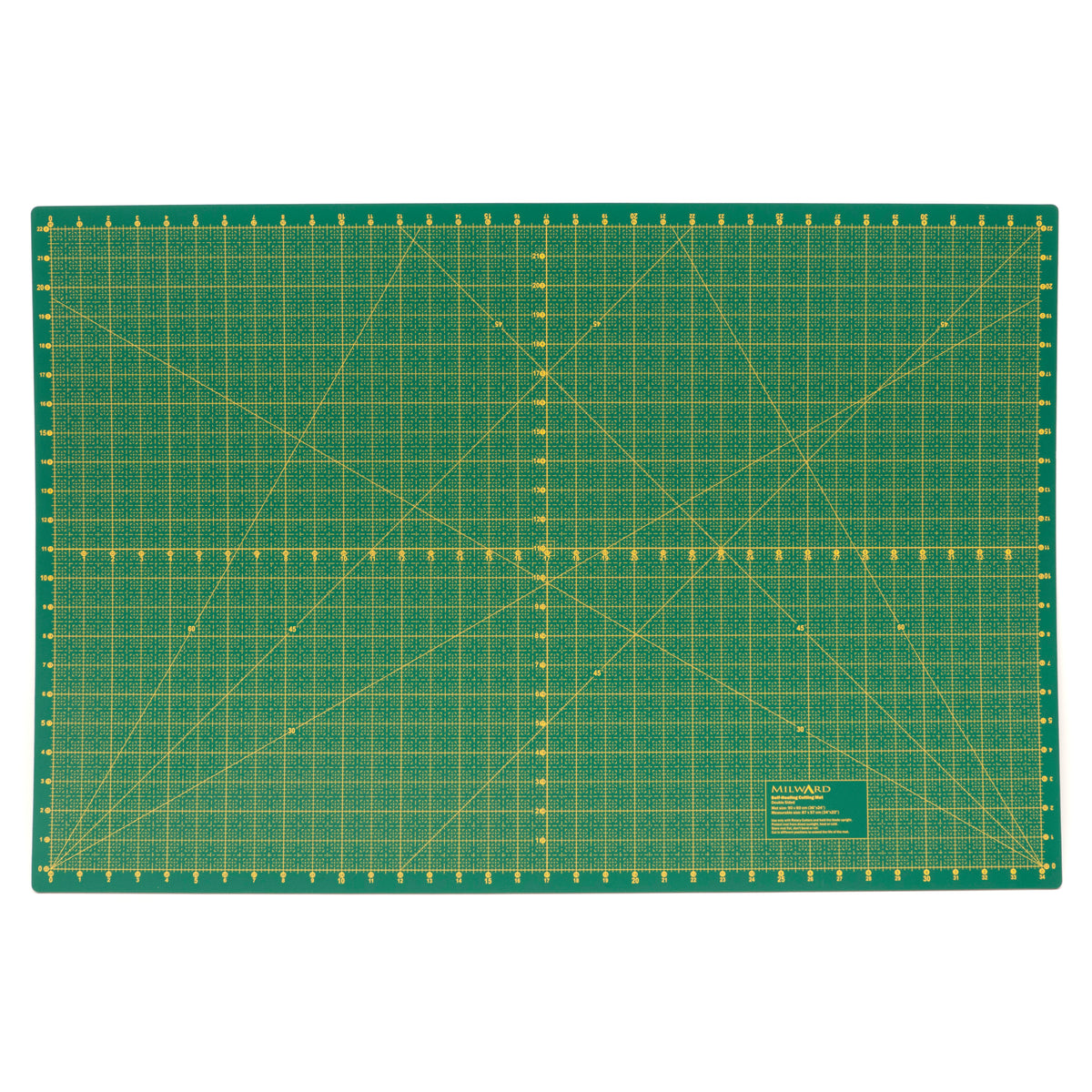 Self-healing cutting mat with printed measuring grid