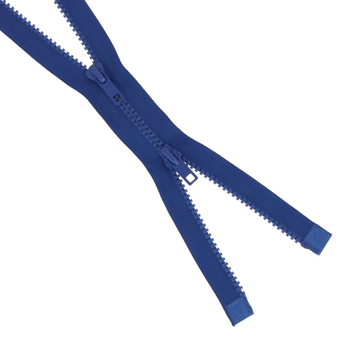 Mid Royal Blue 100cm chunky open-end 2-way plastic zip