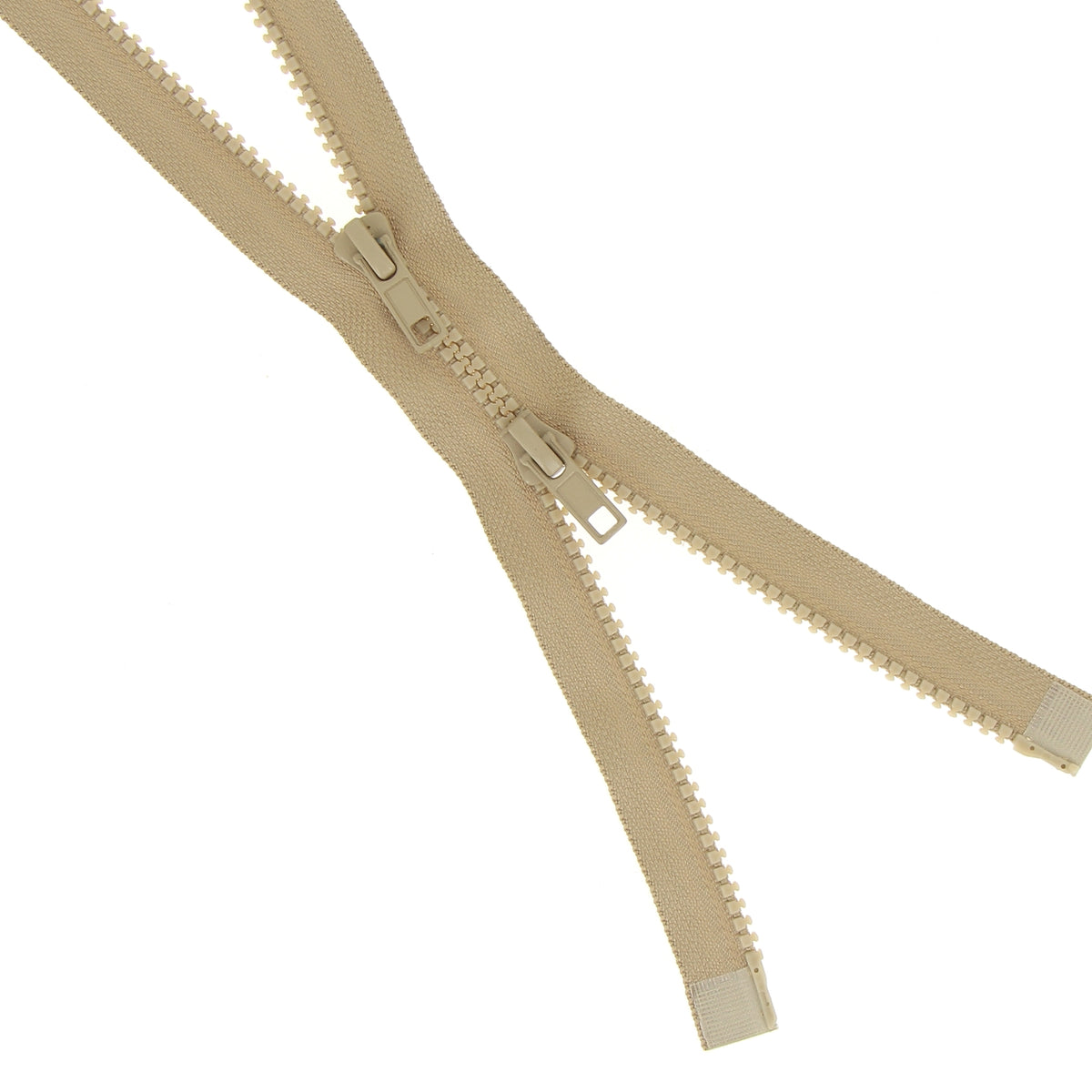 Fawn chunky open end two-way plastic zip, 55cm