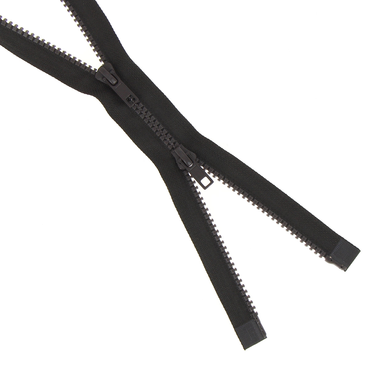 Dark Brown chunky open end two-way plastic zip, 55cm