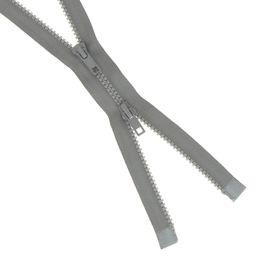 Milward dark grey chunky open end two-way zip, 75cm