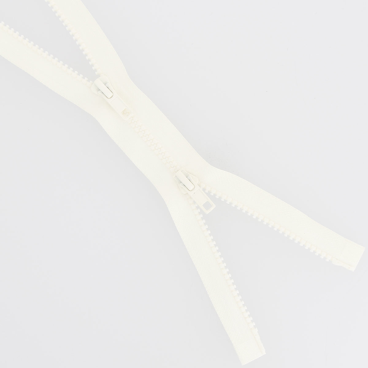 Milward cream chunky open end two-way zip, 85cm