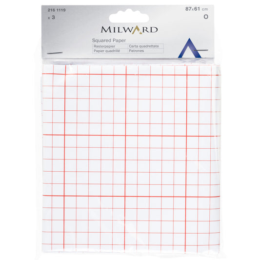 Sheets of squared pattern paper with 1cm grid