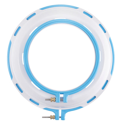 Milward curved punch needle hoop stand with two silicone hoops