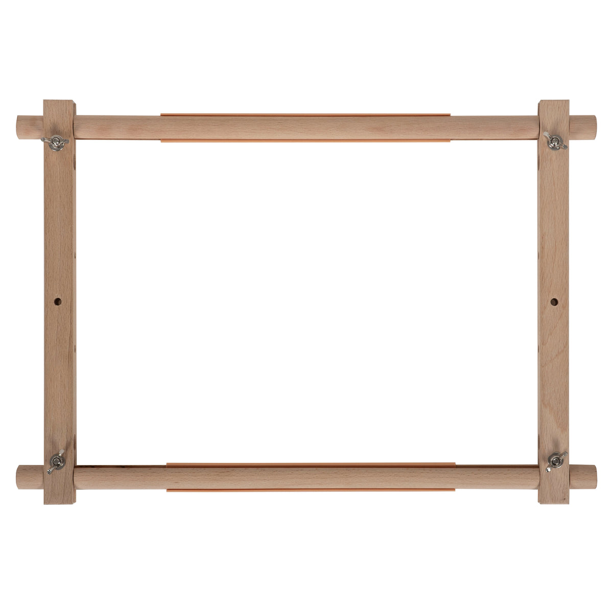 Beech wood rotating tapestry frame with plastic fabric clips