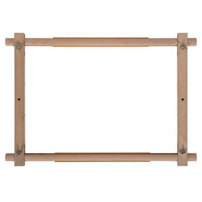 Beech wood rotating tapestry frame with plastic fabric clips