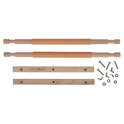 Beech wood rotating tapestry frame with plastic fabric clips