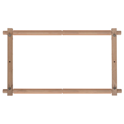 Beech wood rotating tapestry frame with plastic fabric clips