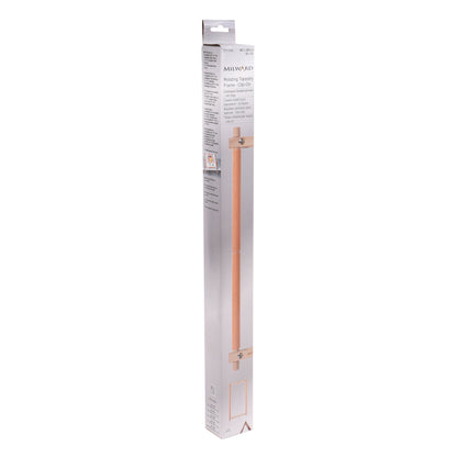 Beech wood rotating tapestry frame with plastic fabric clips