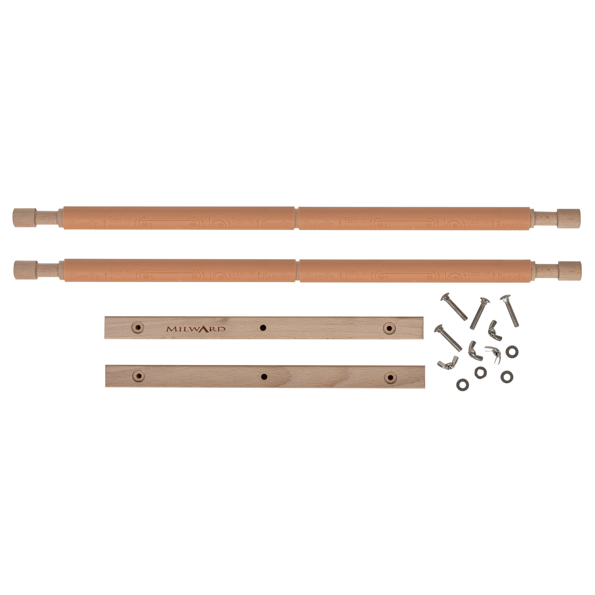 Beech wood rotating tapestry frame with plastic fabric clips