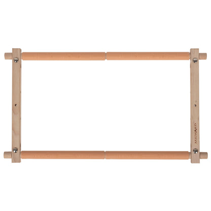 Beech wood rotating tapestry frame with plastic fabric clips