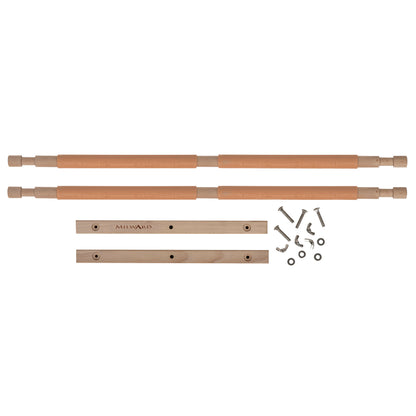 Beech wood rotating tapestry frame with plastic fabric clips